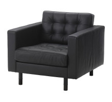Fotel, Grann/Bomstad czarny/drewno/czarny LANDSKRONA 094.441.87