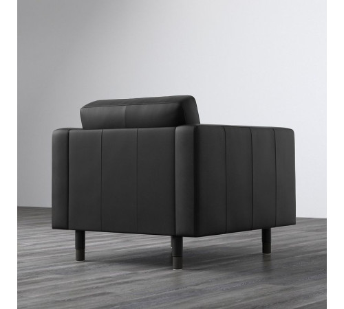 Fotel, Grann/Bomstad czarny/drewno/czarny LANDSKRONA 094.441.87