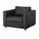 Fotel, Grann/Bomstad czarny VIMLE 194.768.37