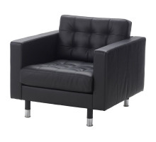 Fotel, Grann/Bomstad czarny/metal LANDSKRONA 490.317.74