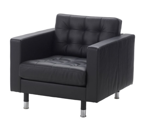 Fotel, Grann/Bomstad czarny/metal LANDSKRONA 490.317.74