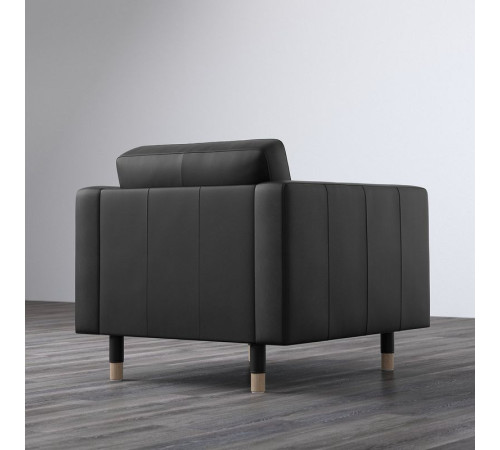 Fotel, Grann/Bomstad czarny/drewno LANDSKRONA 590.317.78