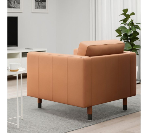 Fotel, Grann/Bomstad złoto-brązowy/drewno/czarny LANDSKRONA 894.441.88