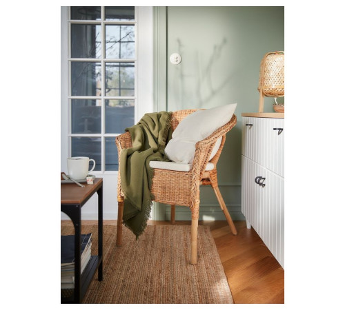 Fotel z poduszką, rattan/Norna naturalny AGEN 193.907.73