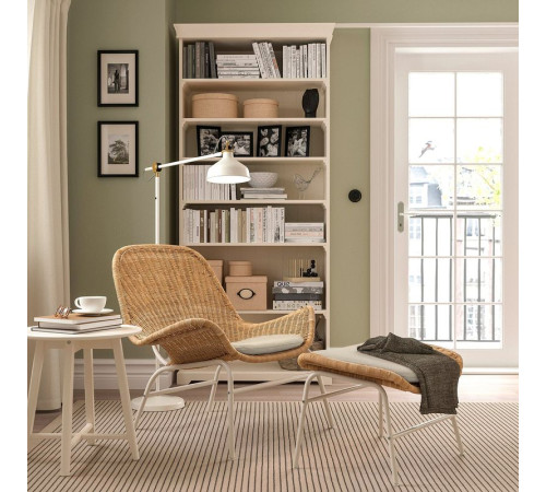 Fotel/podnóżek, rattan/Risane naturalny FRYKSÅS 395.631.69