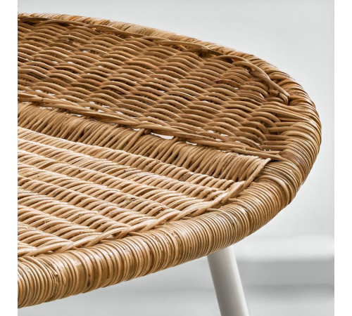 Fotel/podnóżek, rattan/Risane naturalny FRYKSÅS 395.631.69
