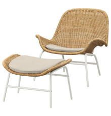 Кресло/подставка для ног, ротанг/Risane natural FRYKSÅS 395.631.69