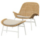 Fotel/podnóżek, rattan/Risane naturalny FRYKSÅS 395.631.69