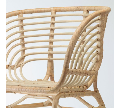 Fotel, rattan/Djupvik biały BUSKBO 792.990.16