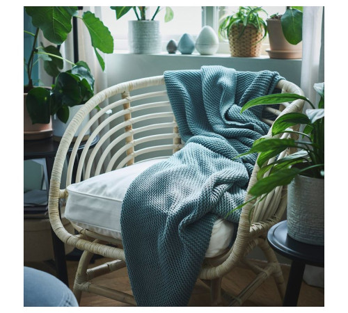 Fotel, rattan/Djupvik biały BUSKBO 792.990.16