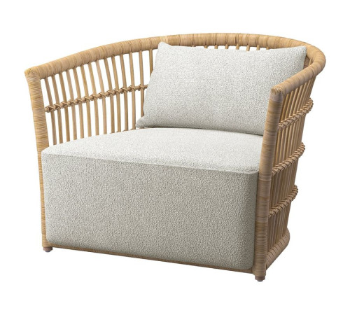 Fotel, rattan/Djurmo szaro-biały STOCKHOLM 2025 795.782.63