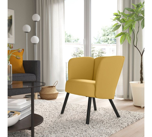 Fotel, Diseröd ciemnożółty HERRÅKRA 305.355.43