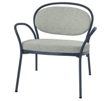 Fotel, metal czarnoniebieski/Tibbleby beżowoszary ISMANTORP 405.982.24