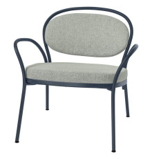 Fotel, metal czarnoniebieski/Tibbleby beżowoszary ISMANTORP 405.982.24