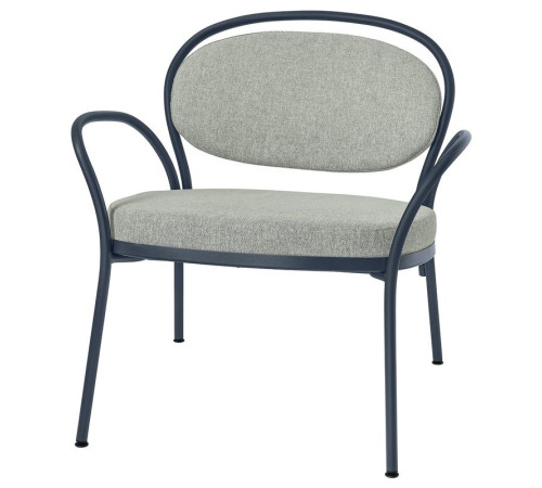 Fotel, metal czarnoniebieski/Tibbleby beżowoszary ISMANTORP 405.982.24