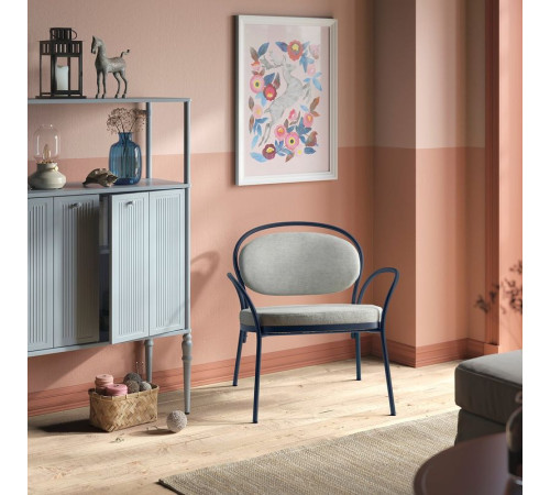 Fotel, metal czarnoniebieski/Tibbleby beżowoszary ISMANTORP 405.982.24