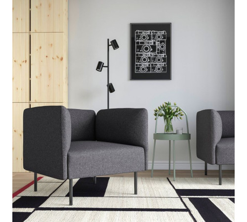 Fotel, Gunnared/ciemnoszary metal LILLEHEM 094.703.03