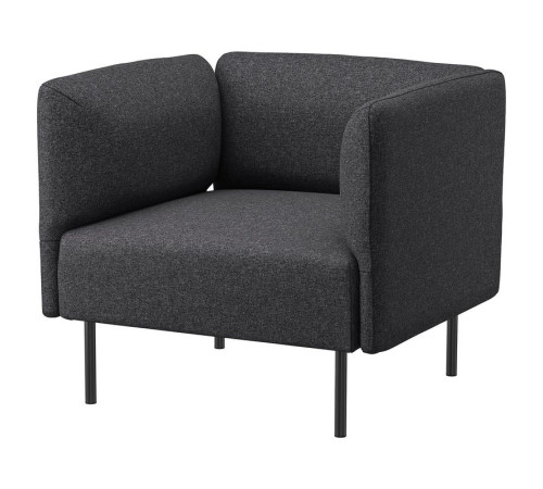 Fotel, Gunnared/ciemnoszary metal LILLEHEM 094.703.03