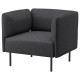 Fotel, Gunnared/ciemnoszary metal LILLEHEM 094.703.03
