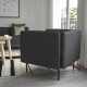 Fotel, Gunnared/ciemnoszary metal LILLEHEM 094.703.03