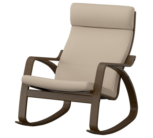 Krzesło bujane, orzech/Kelinge beżowy POÄNG 196.258.42