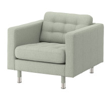 Fotel, Gunnared jasnozielony/metal LANDSKRONA 292.697.24