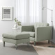 Fotel, Gunnared jasnozielony/metal LANDSKRONA 292.697.24