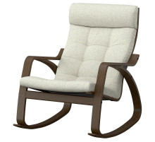 Krzesło bujane, orzech/Gunnared beżowy POÄNG 296.258.46