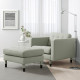 Fotel, Gunnared jasnozielony/drewno/czarny LANDSKRONA 494.441.90