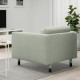 Fotel, Gunnared jasnozielony/drewno/czarny LANDSKRONA 494.441.90