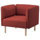 Fotel, Gunnared/brązowoczerwony drewno LILLEHEM 494.702.97