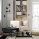 Fotel i stolik, Vissle beżowy/drewno LILLEHEM 595.697.40