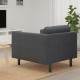 Fotel, Gunnared ciemnoszary/drewno/czarny LANDSKRONA 694.441.89