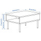 Fotel i stolik, Gunnared brązowoczerwony/metal LILLEHEM 695.363.20