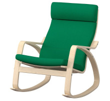 Krzesło bujane, okl brzoz/Vissle głęboki zielony POÄNG 696.258.54