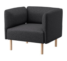Fotel, Gunnared/ciemnoszary drewno LILLEHEM 794.703.09
