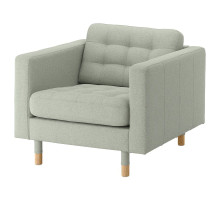 Fotel, Gunnared jasnozielony/drewno LANDSKRONA 892.697.21