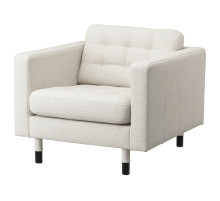 Fotel, Gunnared beżowy/czarny LANDSKRONA 895.275.84