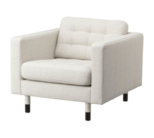 Fotel, Gunnared beżowy/czarny LANDSKRONA 895.275.84