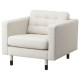 Fotel, Gunnared beżowy/czarny LANDSKRONA 895.275.84