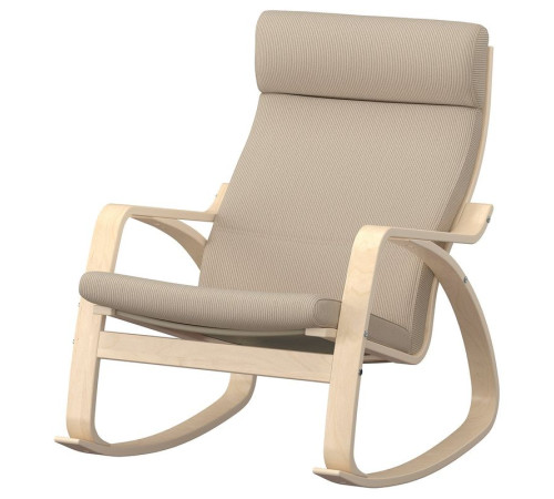 Krzesło bujane, okl brzoz/Kelinge beżowy POÄNG 896.258.53