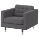 Fotel, Gunnared ciemnoszar/metal LANDSKRONA 992.691.60