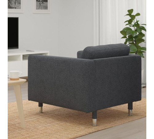 Fotel, Gunnared ciemnoszar/metal LANDSKRONA 992.691.60