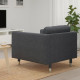 Fotel, Gunnared ciemnoszar/metal LANDSKRONA 992.691.60