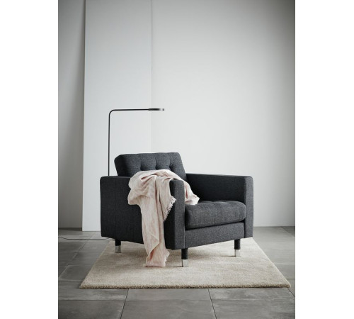 Fotel, Gunnared ciemnoszar/metal LANDSKRONA 992.691.60