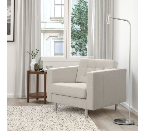 Fotel, Gunnared beżowy/metal LANDSKRONA 994.353.34