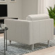 Fotel, Gunnared beżowy/metal LANDSKRONA 994.353.34