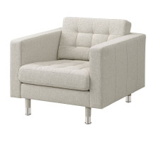 Fotel, Gunnared beżowy/metal LANDSKRONA 994.353.34