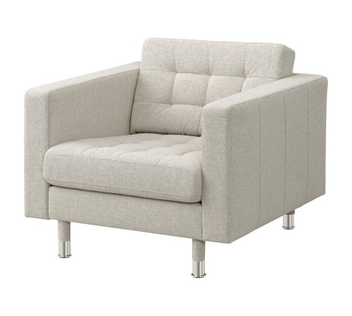 Fotel, Gunnared beżowy/metal LANDSKRONA 994.353.34