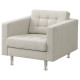 Fotel, Gunnared beżowy/metal LANDSKRONA 994.353.34